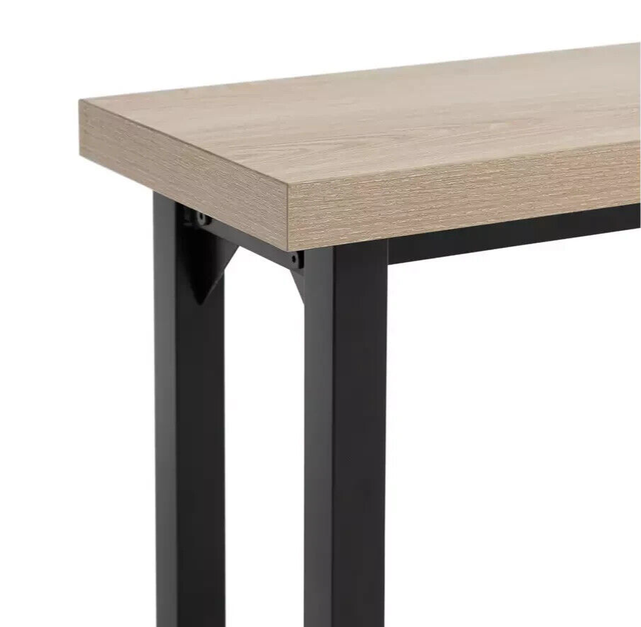 Habitat Zayn Wood Effect Dining Table & 2 Natural Benches (B Grade 58821 - 5882)
