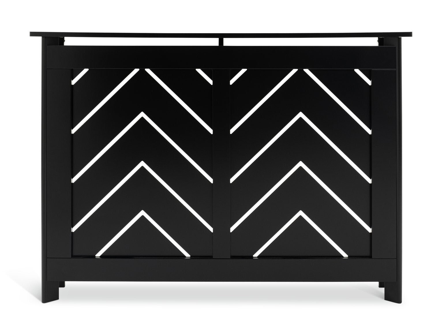Habitat Chevron Small Radiator Cover - Black