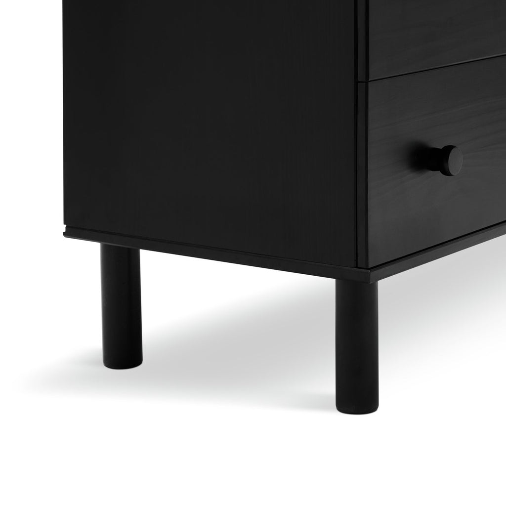 Akio 3 Drawer Chest - Black | Black drawer cabinet