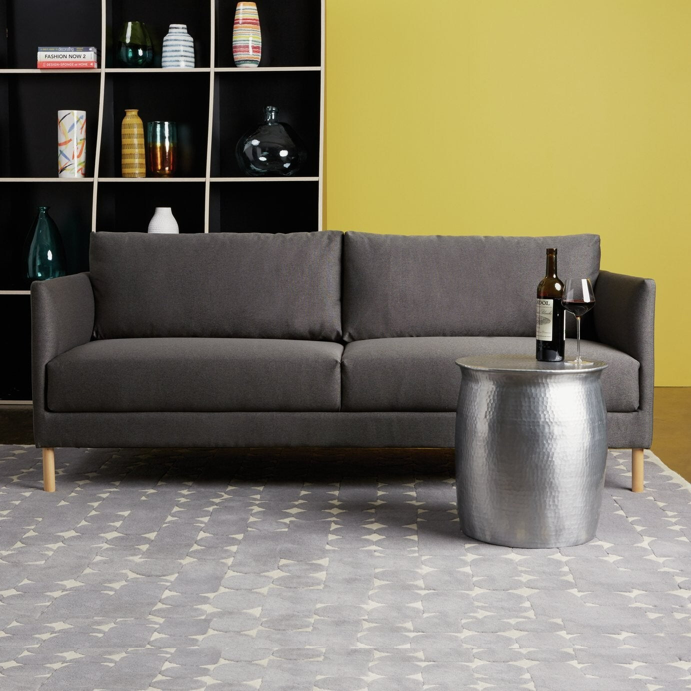 Habitat Penrose Patterned Wool Rug - 170x240cm - Grey