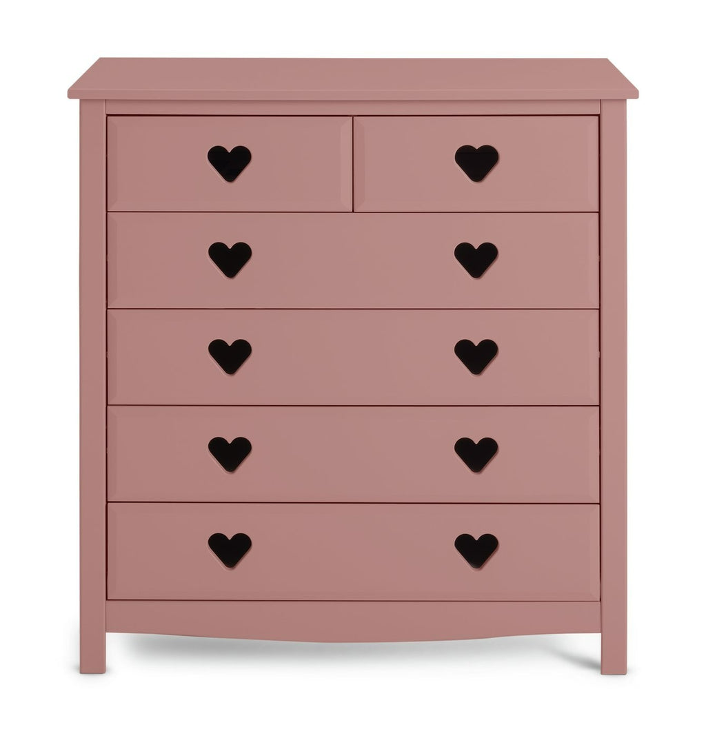 Home Kids Mia 6 Drawer Chest - Pink | kids bedroom storage