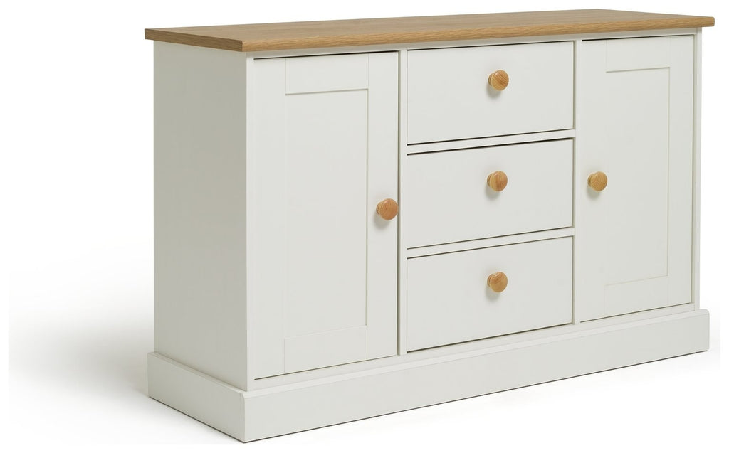 Home Winchester 2 Door 3 Drawer Sideboard - Cream | sideboard with drawers