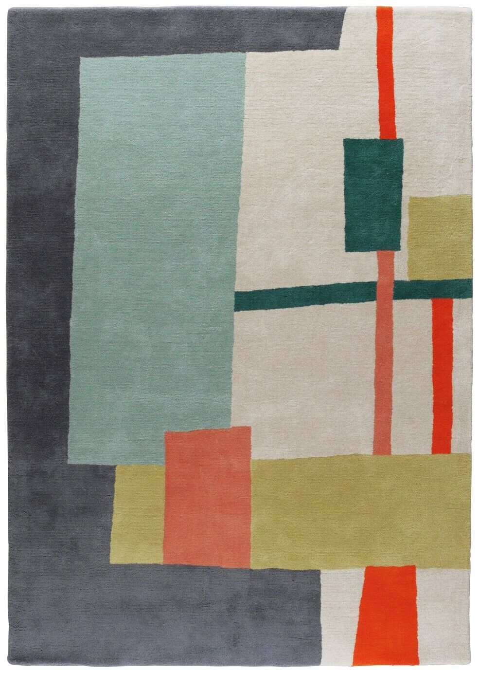Quentin Abstract Wool Shaggy Rug - 240x170cm