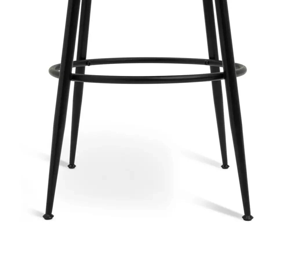 Habitat Hermione Boucle Bar Stool - Cream | Modern Kitchen Counter Chair Upholst