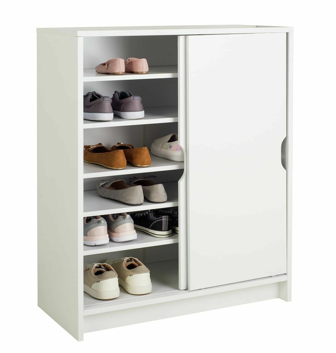 Chloe 2 Door Shoe Storage Cabinet - White ( B Grade 54223 - 54226 )