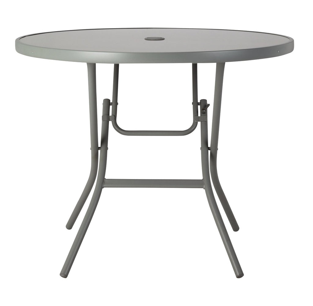 Sicily Garden Table and Parasol Set (No Chairs) - Grey