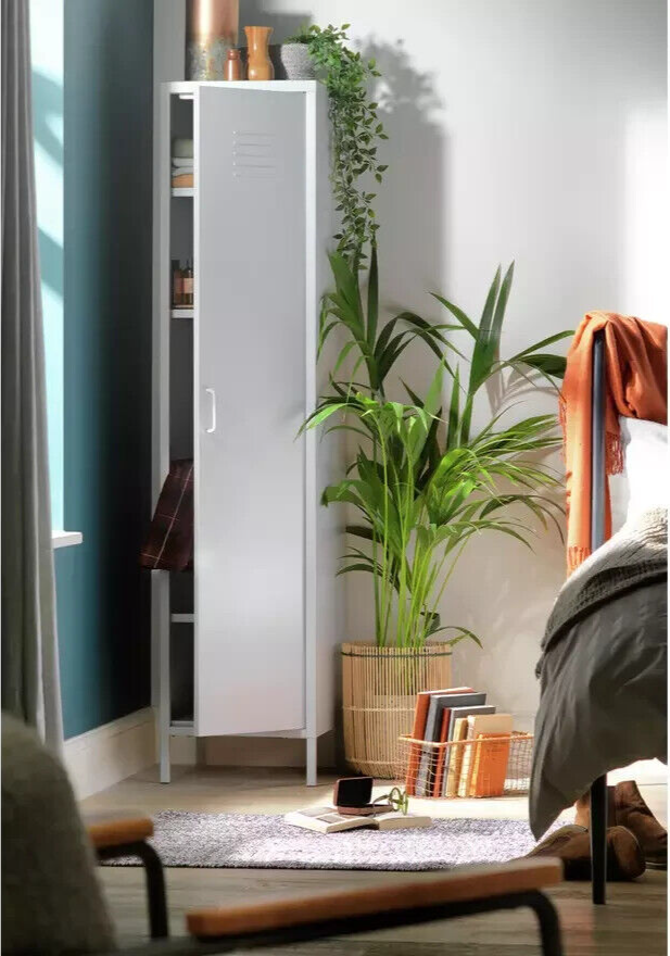 Habitat Tall 1 Door 4 Shelf Locker - Grey ( B Grade 33086 )