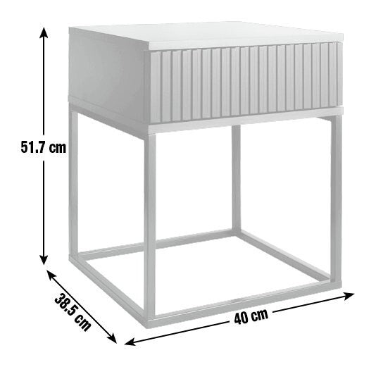 Habitat Digby 1 Drawer Bedside Table - Anthracite ( B Grade 27156 )