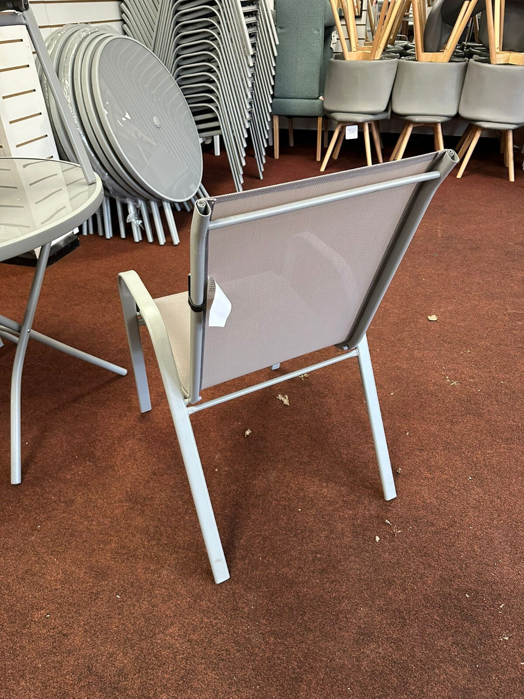Home Sicily 4 Seater Metal Patio Set Grey | Outdoor Garden Table Chairs ( S )