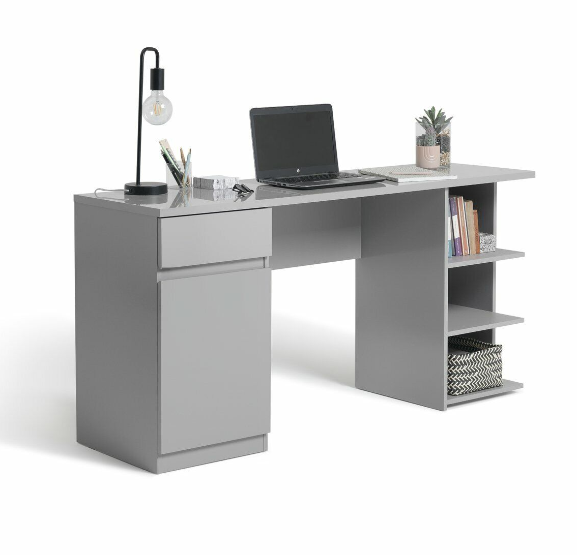 Habitat Jenson 1 Drawer Pedestal Desk - Grey