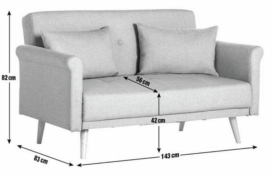Habitat Evie 2 Seater Fabric Sofa in a Box - Charcoal| Compact Living Room Couch