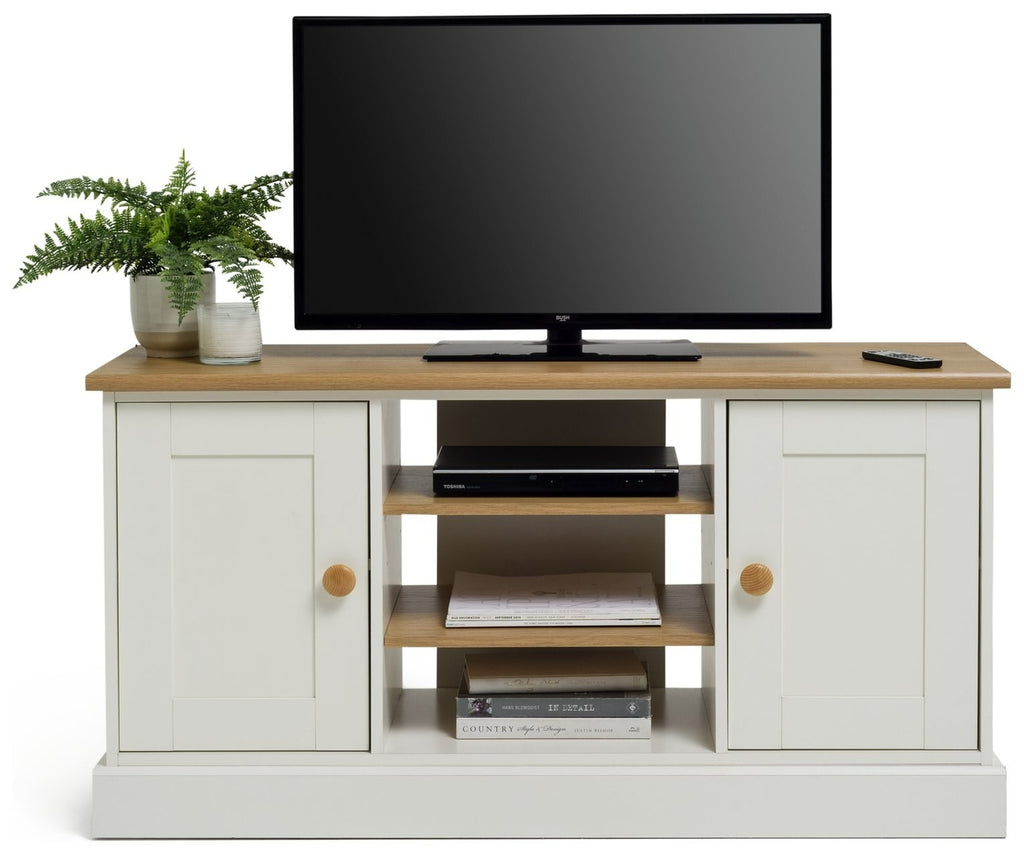 Home Winchester 2 Door TV Unit - Cream | compact TV stand