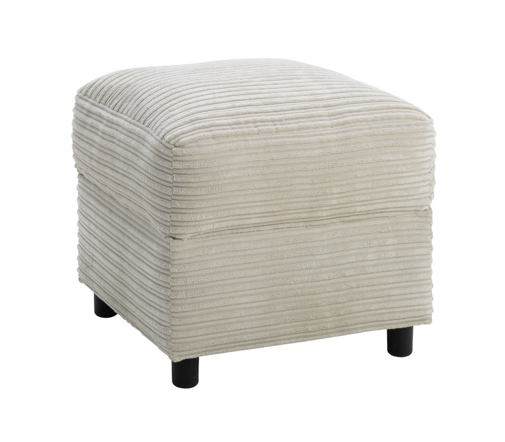 Harry Fabric Storage Footstool - Stone