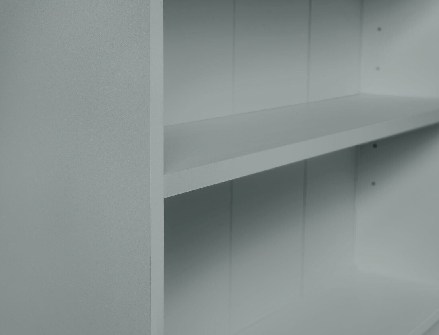 Home Maine Bookcase - Grey | Modern Tall Storage Shelf for Books Living Room