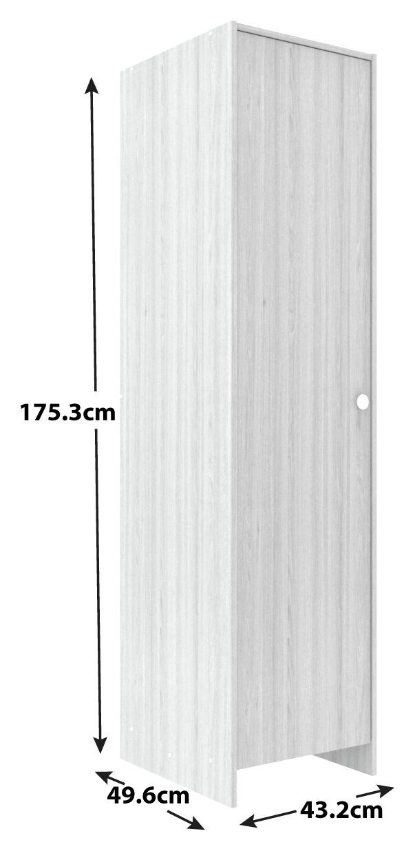 Seville 2 Piece 1 Door Wardrobe Set - White ( B Grade 51891- 51884 )