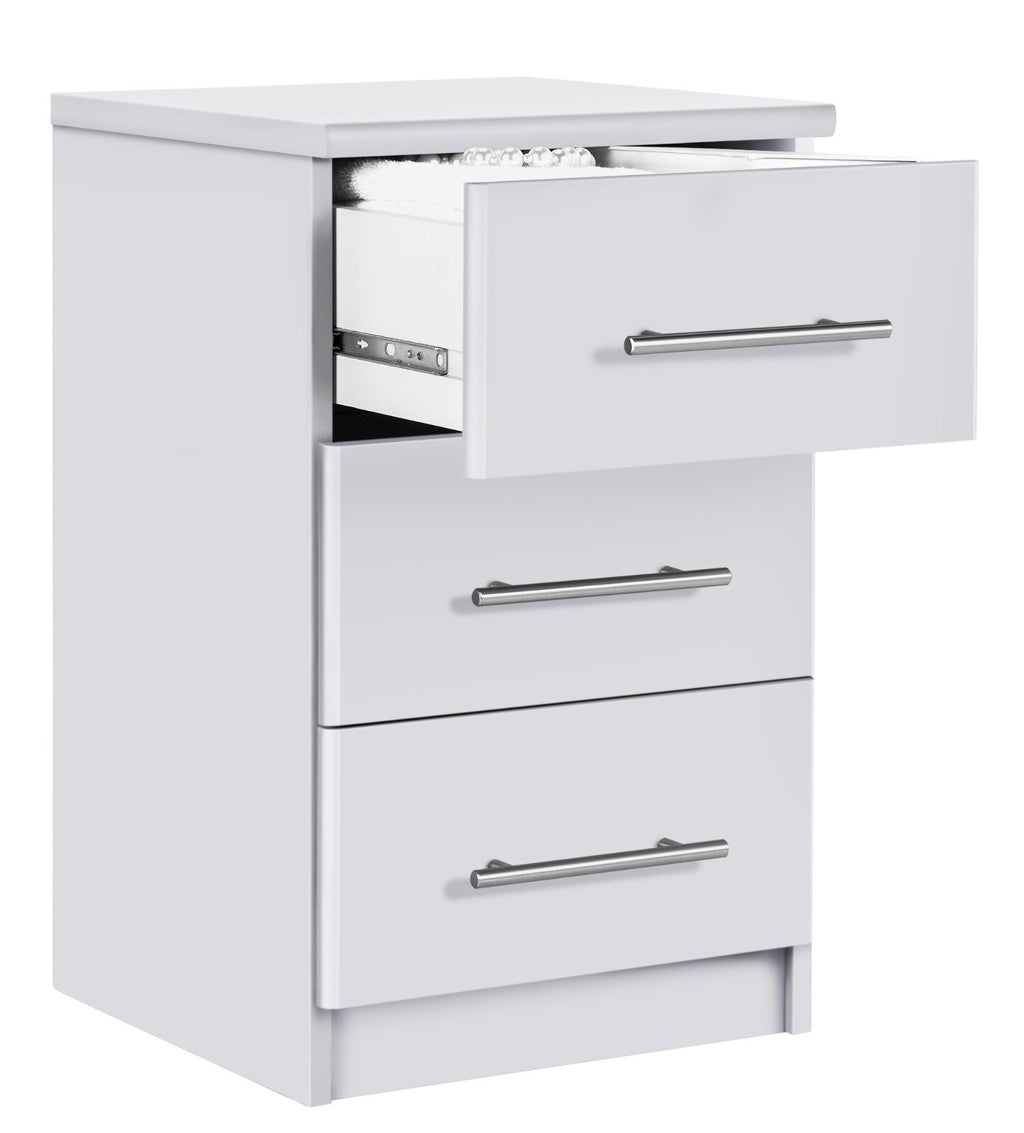 Normandy 3 Drawer Bedside Cabinet - White ( B Grade 36233 )
