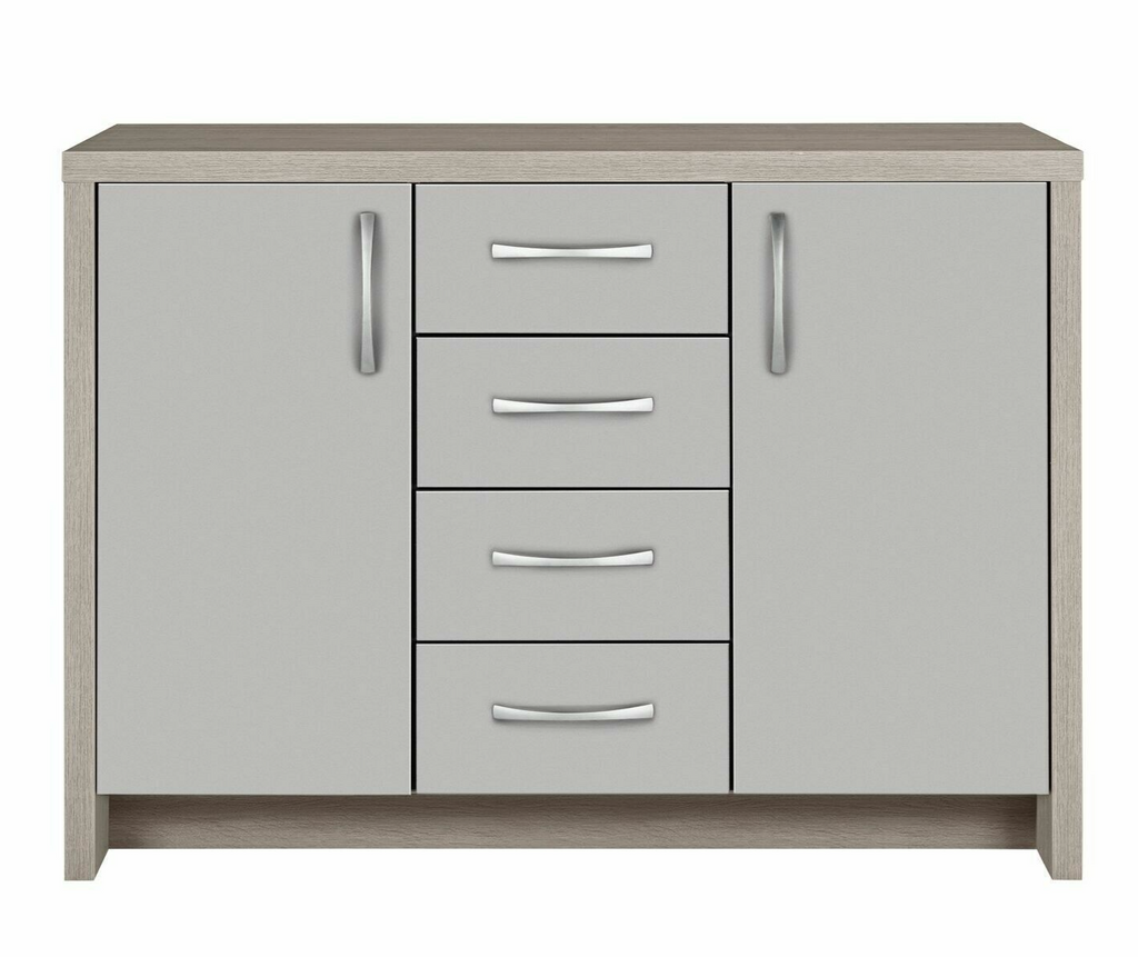 Venice 2 Door 4 Drawer Sideboard - Grey | Living Room Storage Cabinet & Drawers