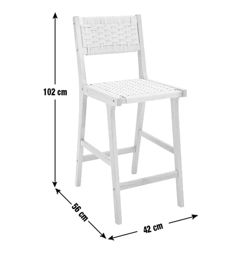 Habitat Faro Pair of Woven Oak Bar Stools - Natural