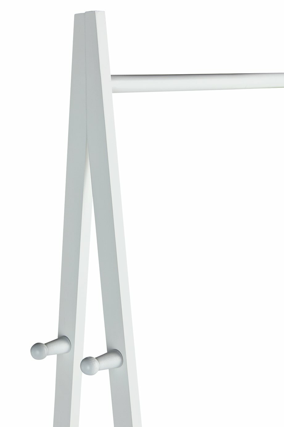 Decorative Clothes Rail with 2 Shelves - White ( B Grade )