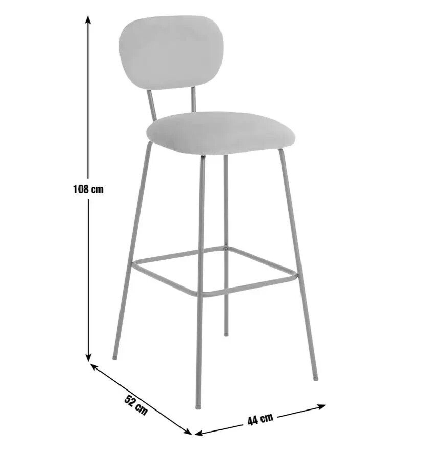 Habitat Ariana Pair of Velvet Bar Stools Green | Kitchen Island Seating Modern