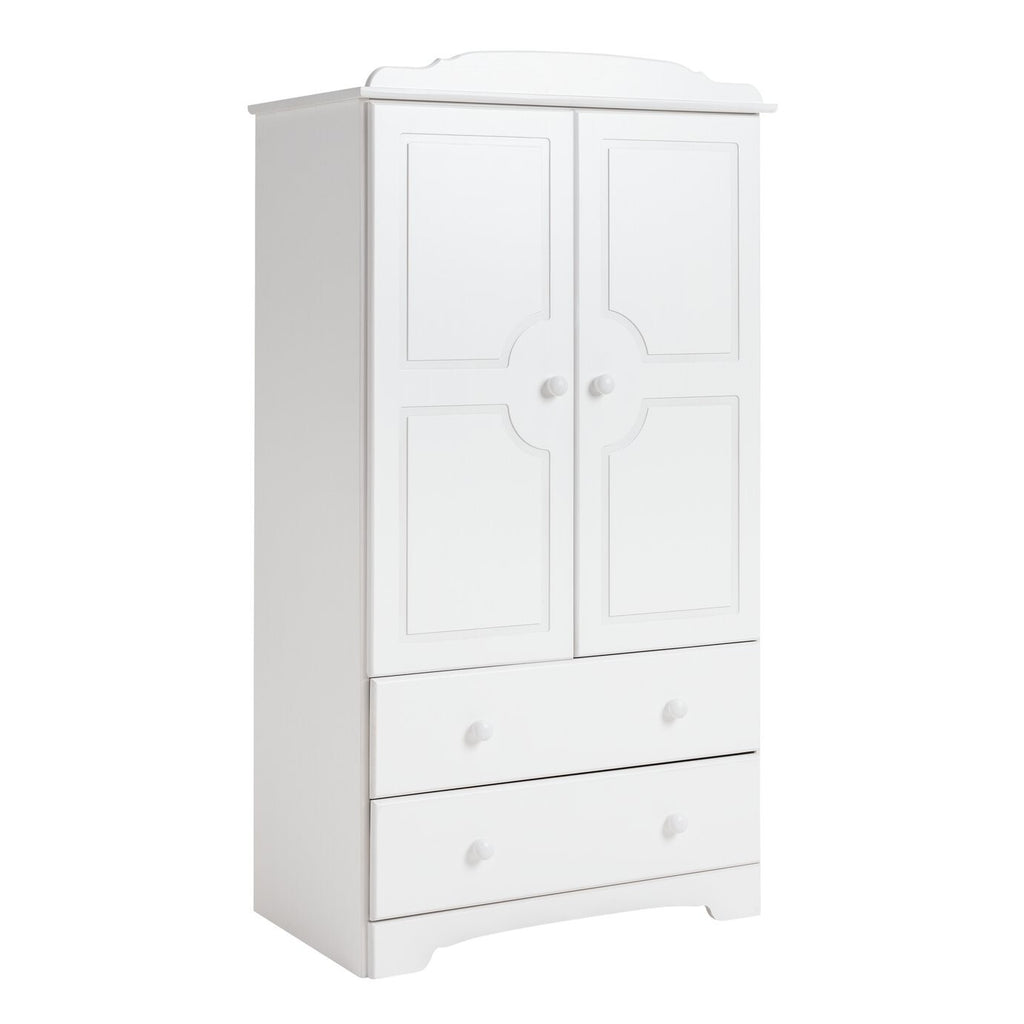 Nordic 2 Door 2 Drawer Wardrobe - White ( B Grade 34426 - 34427 )