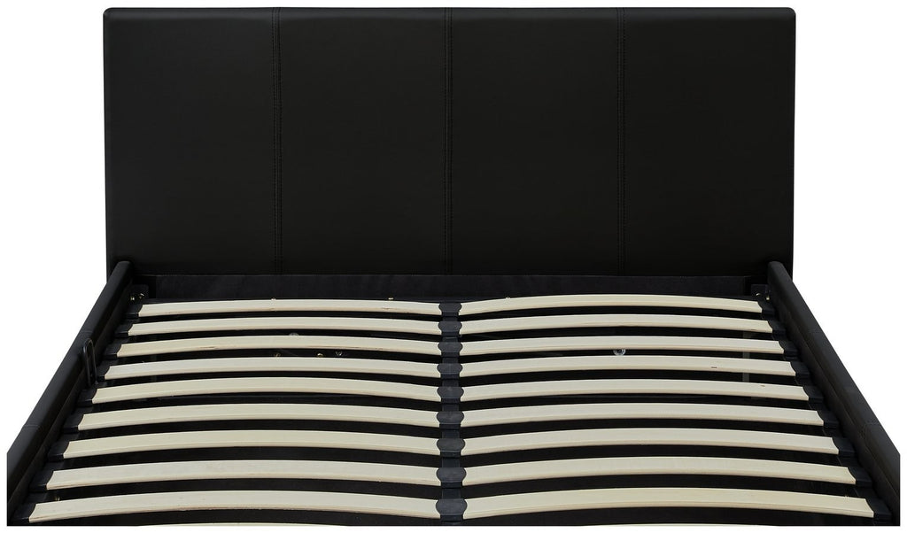 Lavendon Double Side Open Ottoman Bed Frame-Black | bed frame black side lift