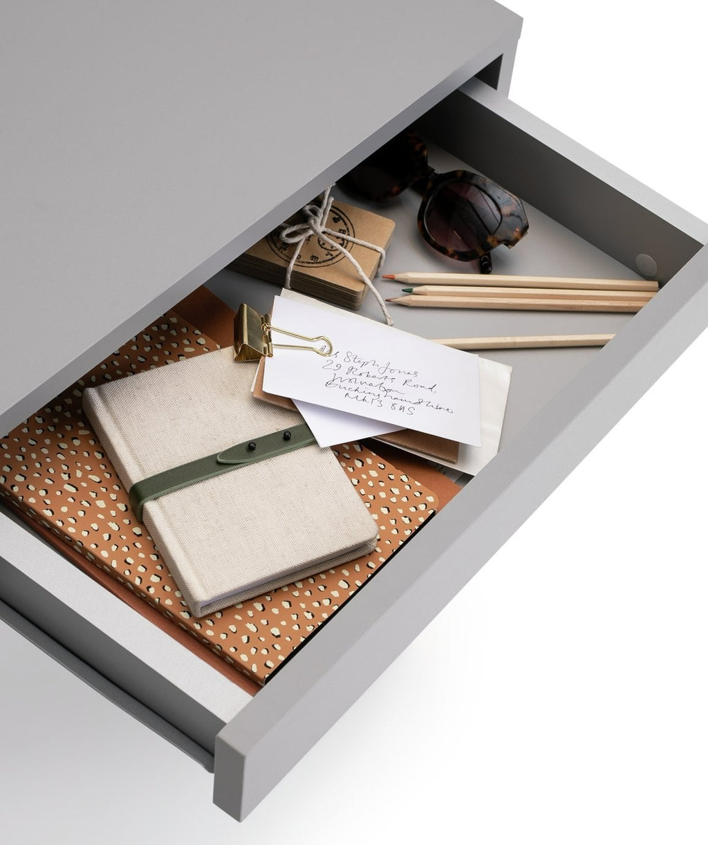 Home Pepper 2 Drawer Desk - Grey | Grey writing desk