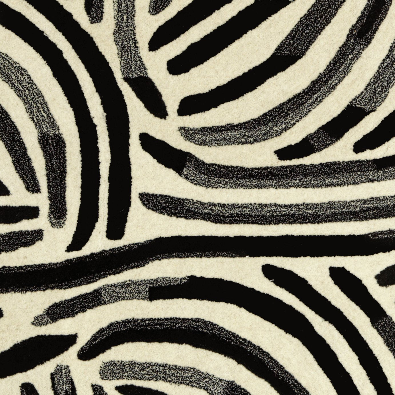 Skandi Brush Marks Rug - Black & White - 160x230cm  (38)