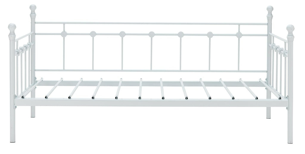 Home Abigail Single Metal Bed Frame - White | metal single bed
