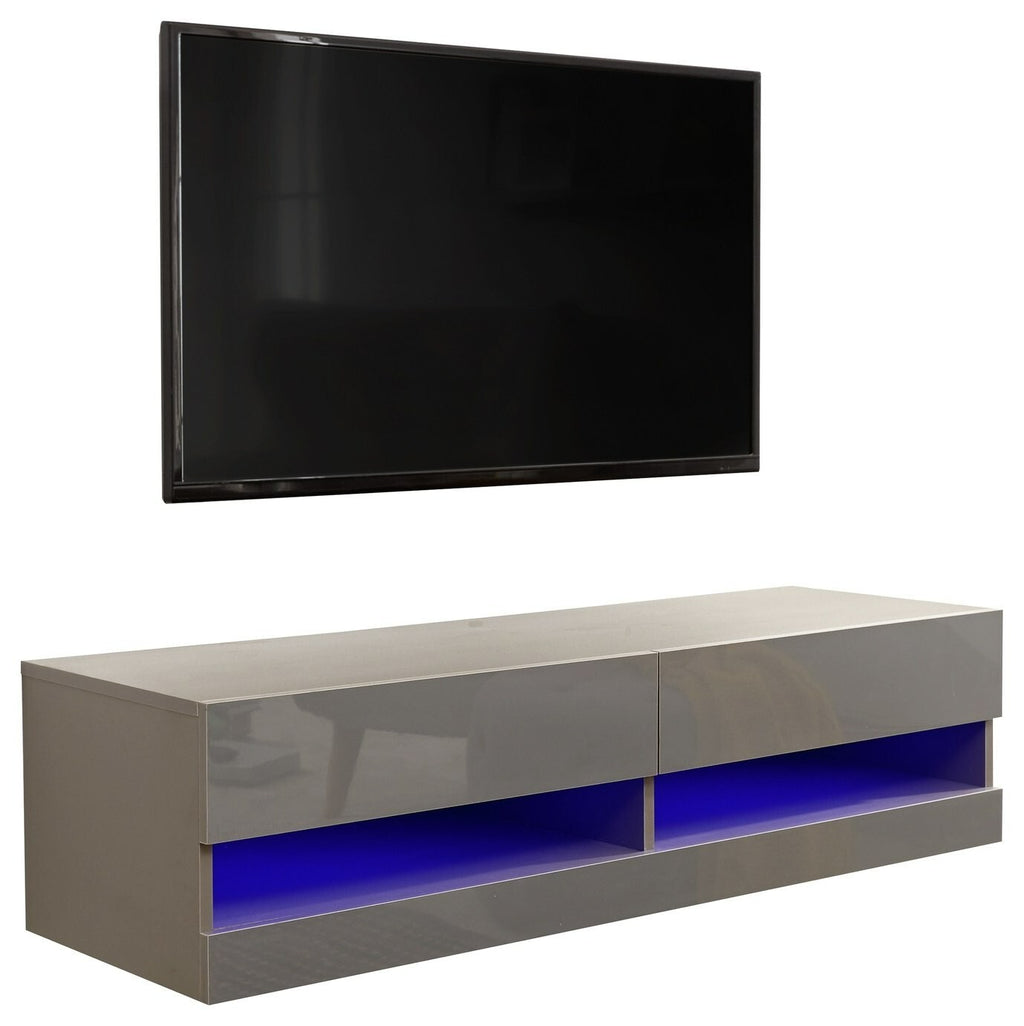 GFW Galicia 120cm LED Wall TV Unit - Grey