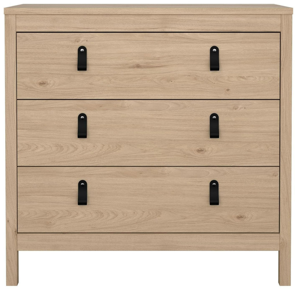 Tvilum Madrid 3 Drawer Chest - Oak  | compact drawer unit