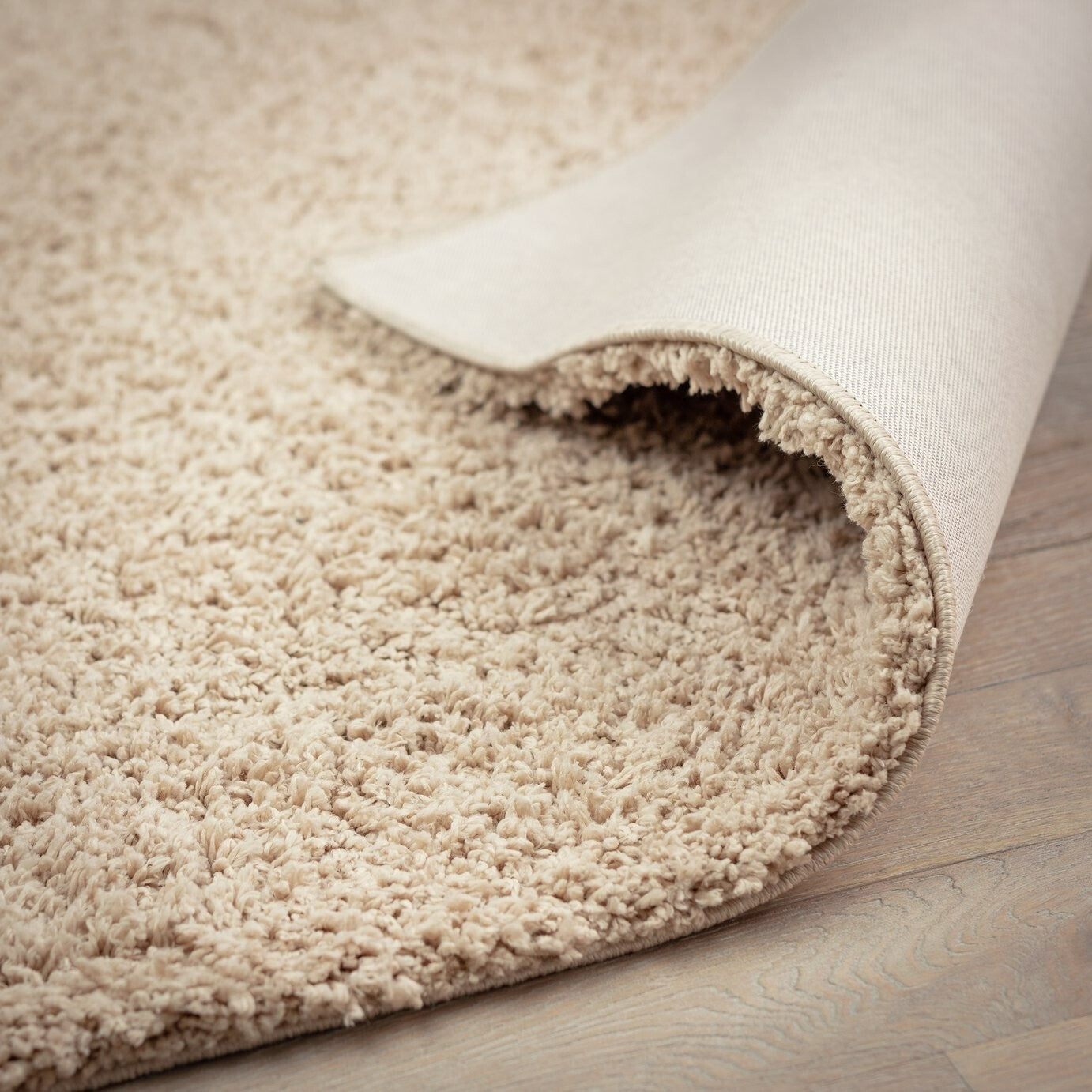Habitat Recycled Cosy Plain Shaggy Rug - 160x230cm - Natural