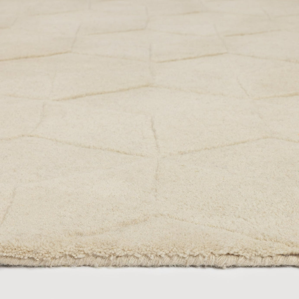 Habitat 60 Geo Carved Rug - 120x170cm - Natural