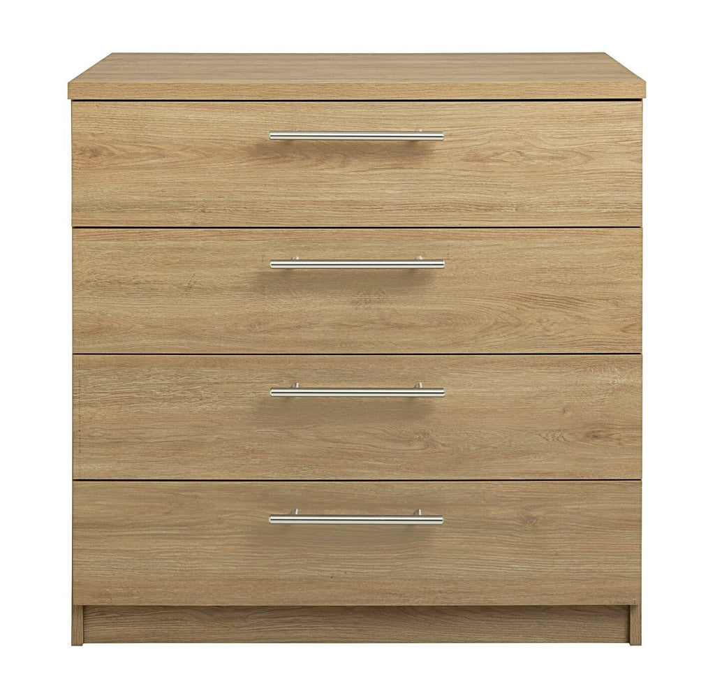 Home Brisbane 4 Drawer Chest â€“ Oak | Stylish Storage Furniture Bedroom Living