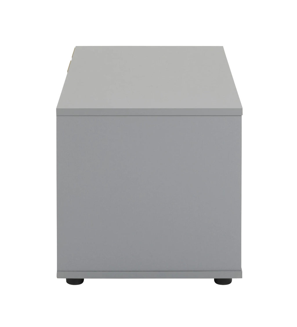 Malibu TV Unit Grey 80cm | Compact Entertainment Stand Open Shelves