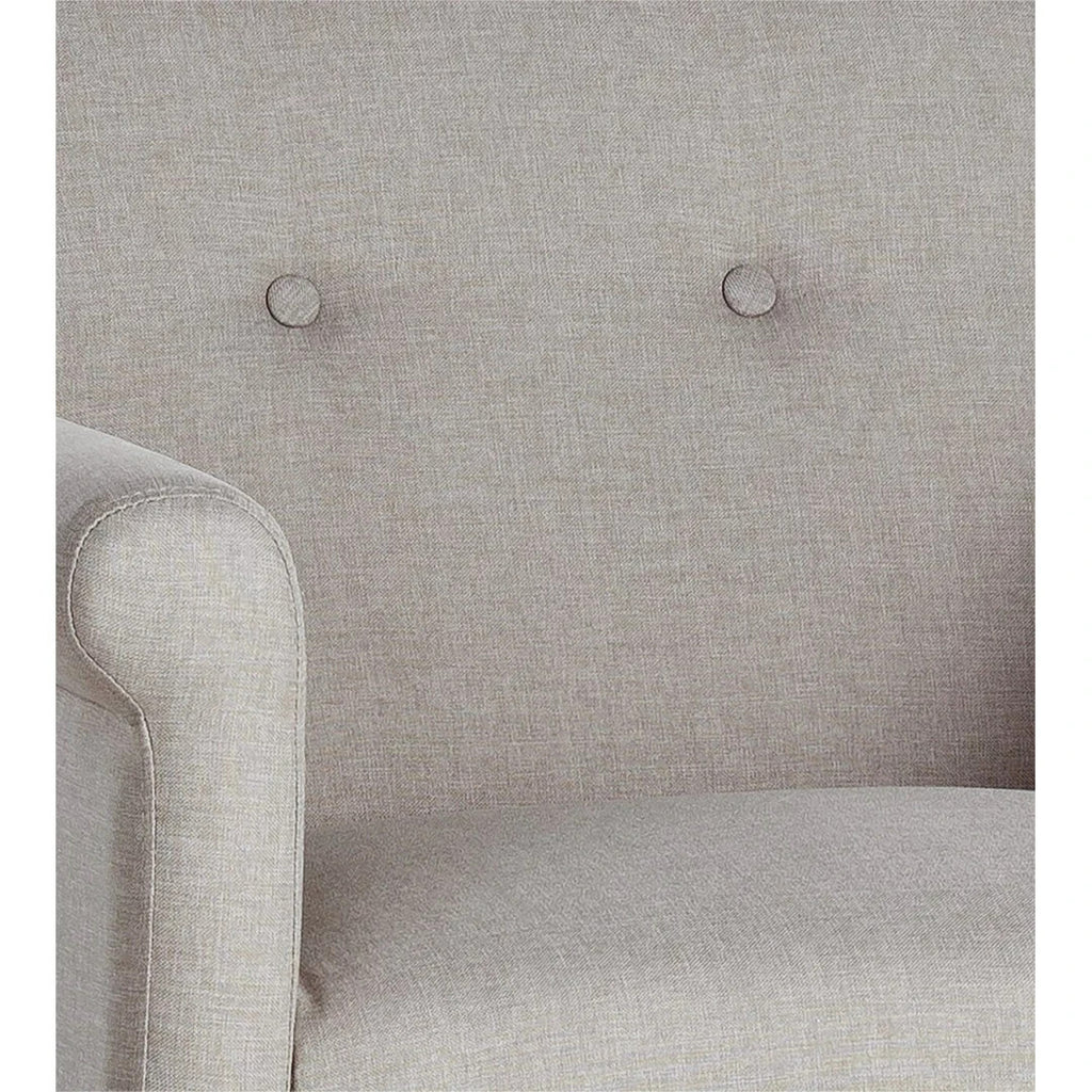 Evie Fabric Armchair in a Box - Natural | Compact Fabric Armchair