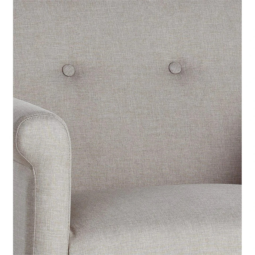 Evie Fabric Armchair in a Box - Natural | Compact Fabric Armchair
