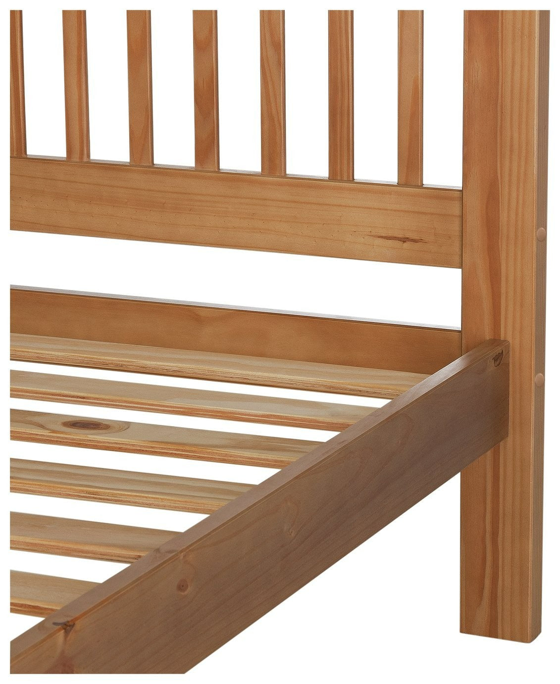 Home Aubrey Double Wooden Bed Frame - Oak Stain | style wooden bed double oak