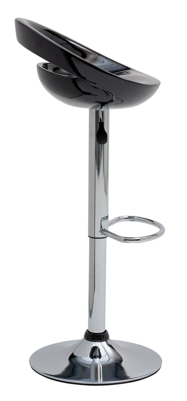 Ottawa Gas Lift Bar Stool - Black |Adjustable Swivel Kitchen Breakfast Bar Chair