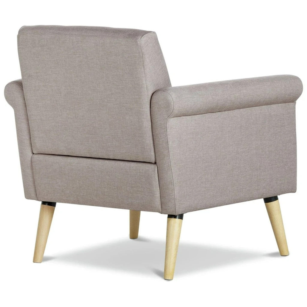 Evie Fabric Armchair in a Box - Natural | Compact Fabric Armchair