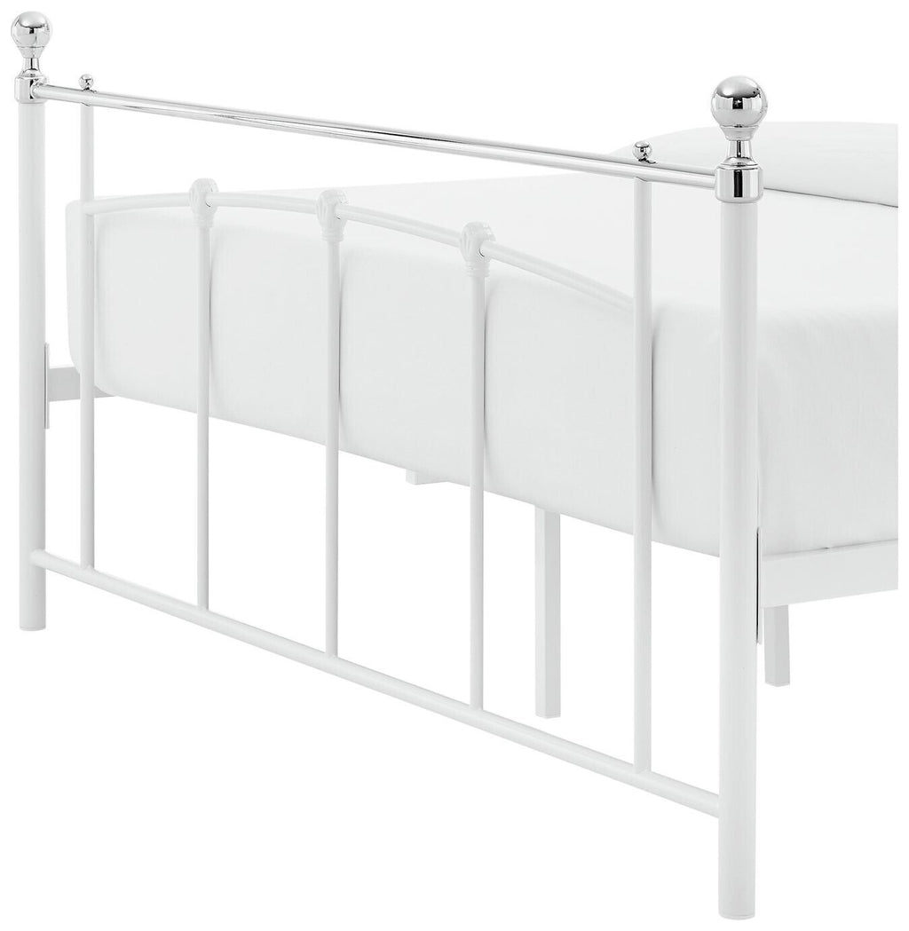 Yani Kingsize Metal Bed Frame - White