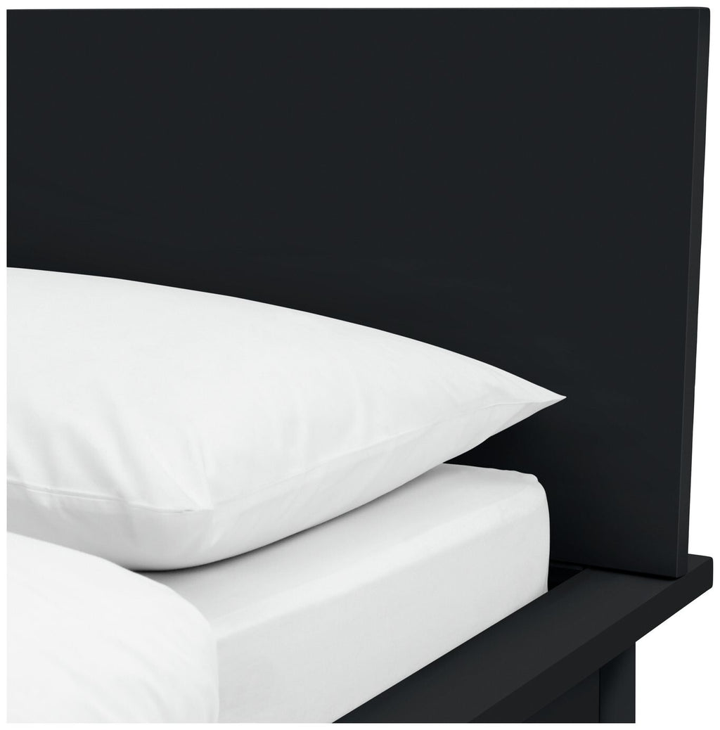 Akio Small Double Wooden Platform Bed Frame - Black