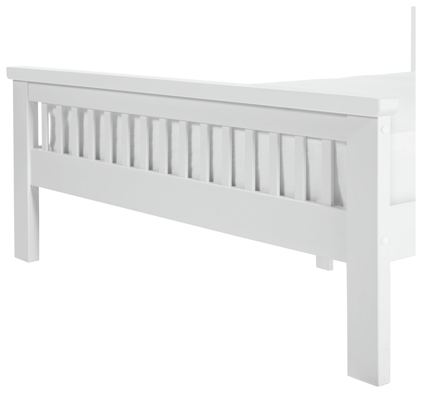 Home Aubrey Double Wooden Bed Frame - White | Wooden Bed Frame