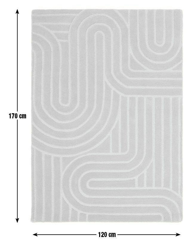 Habitat Mirage Carved Ginger Cut Pile Rug - 170x120cm
