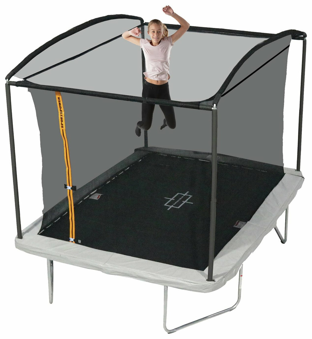 Sportspower 6ft x 8ft Trampoline with Enclosure - Rectangular For Kids Adults