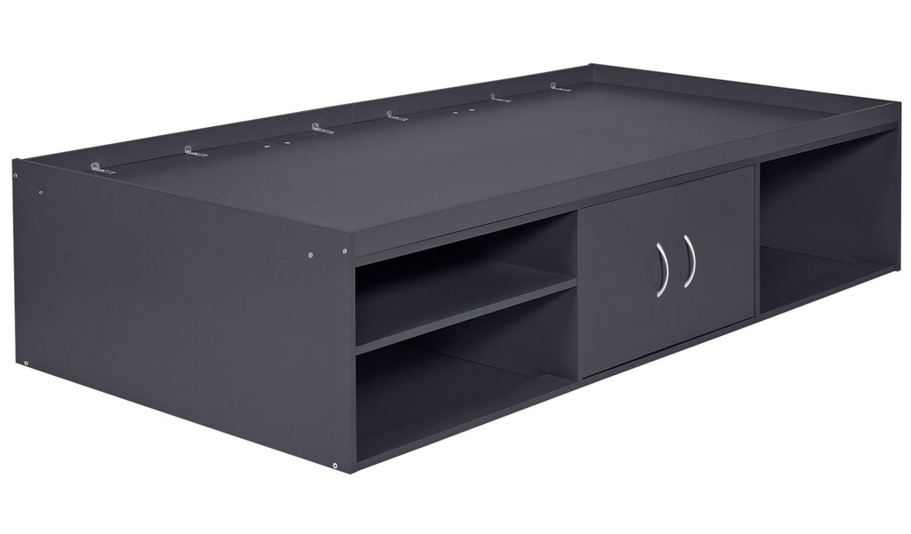 Freddie Cabin Bed Frame - Anthracite | Grey Kids Storage Bed Frame with Drawers