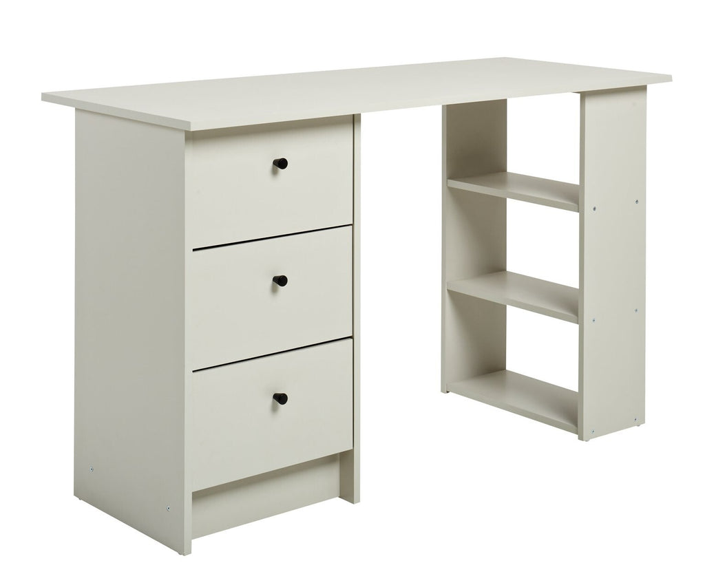 Home Malibu 3 Drawer Office Desk - Light Grey ( B Grade 40769 )