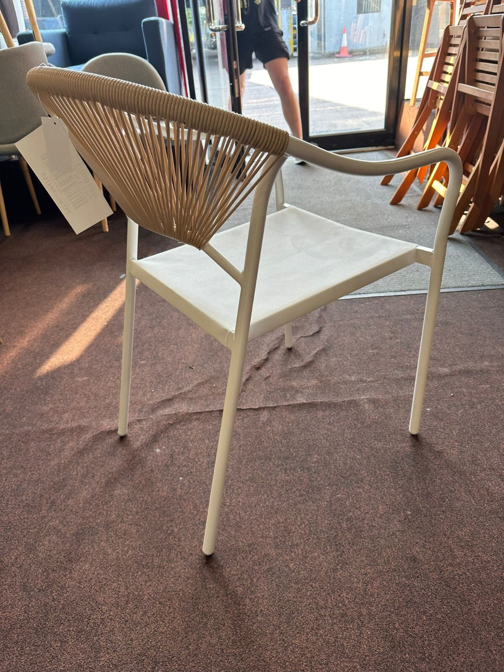 Habitat Elvas Set of 4 Rattan Effect Garden Chair - Natural