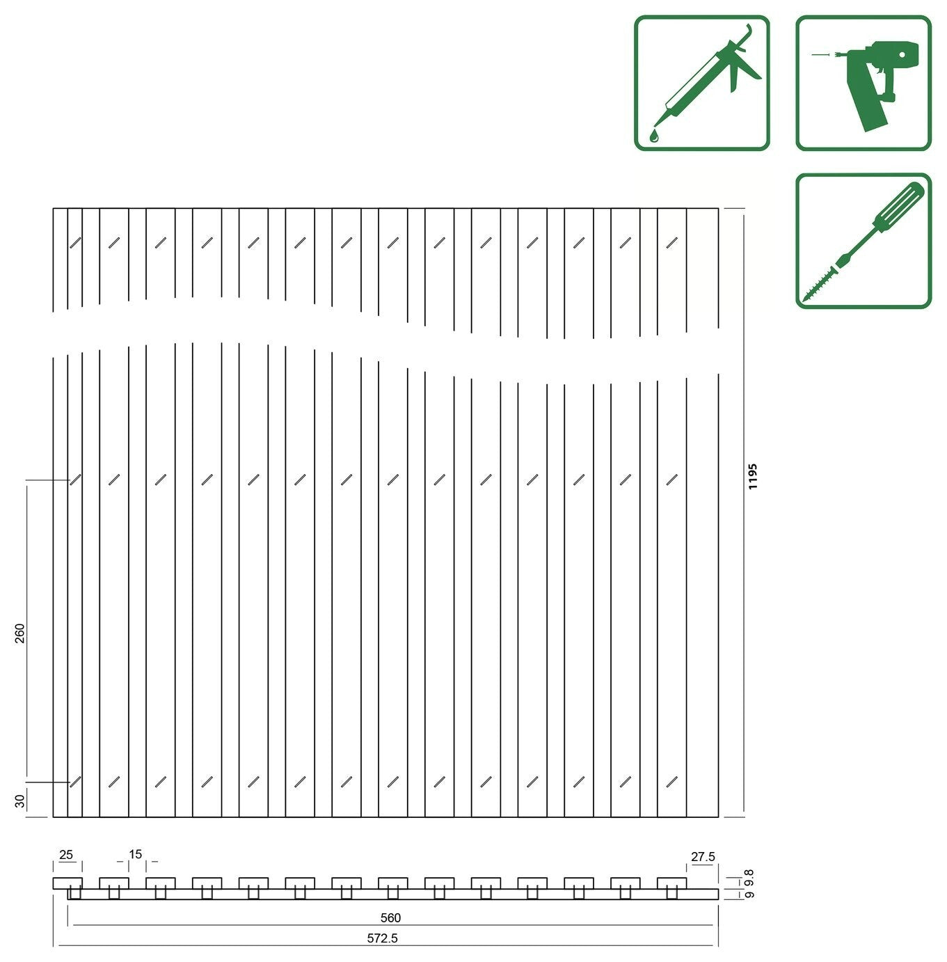 Kraus Acoustic Maple Stripe 1.2 M Wall Panel - Pack of 5