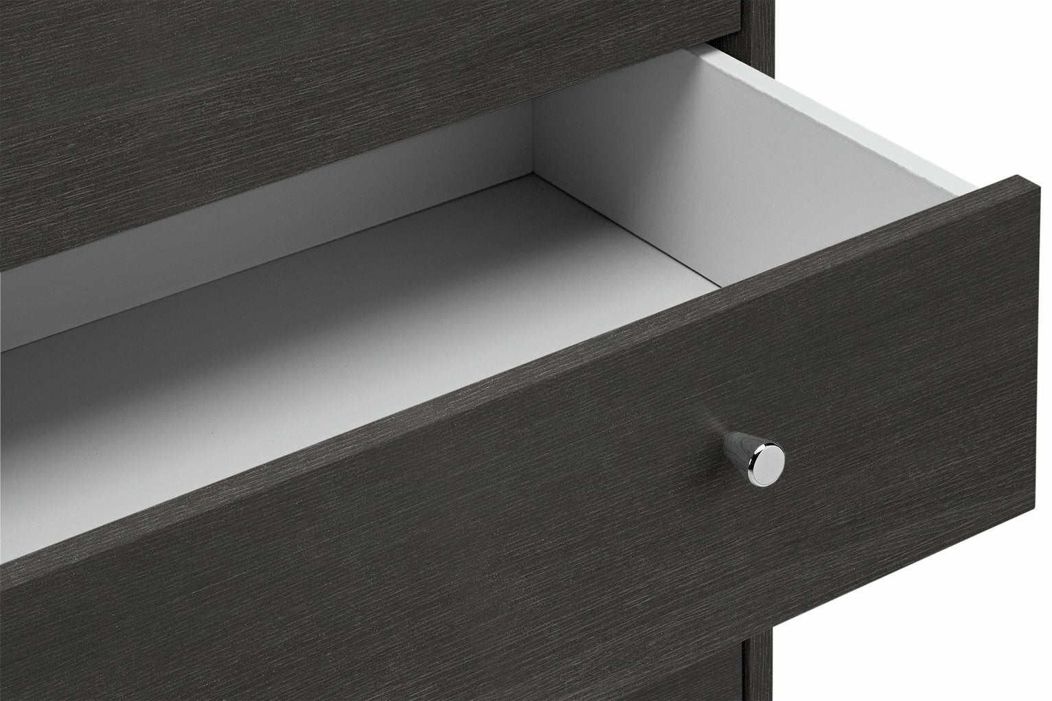 Malibu Modern 7 Drawer Chest Of Drawers Storage Cabinet - Black Oak Effect